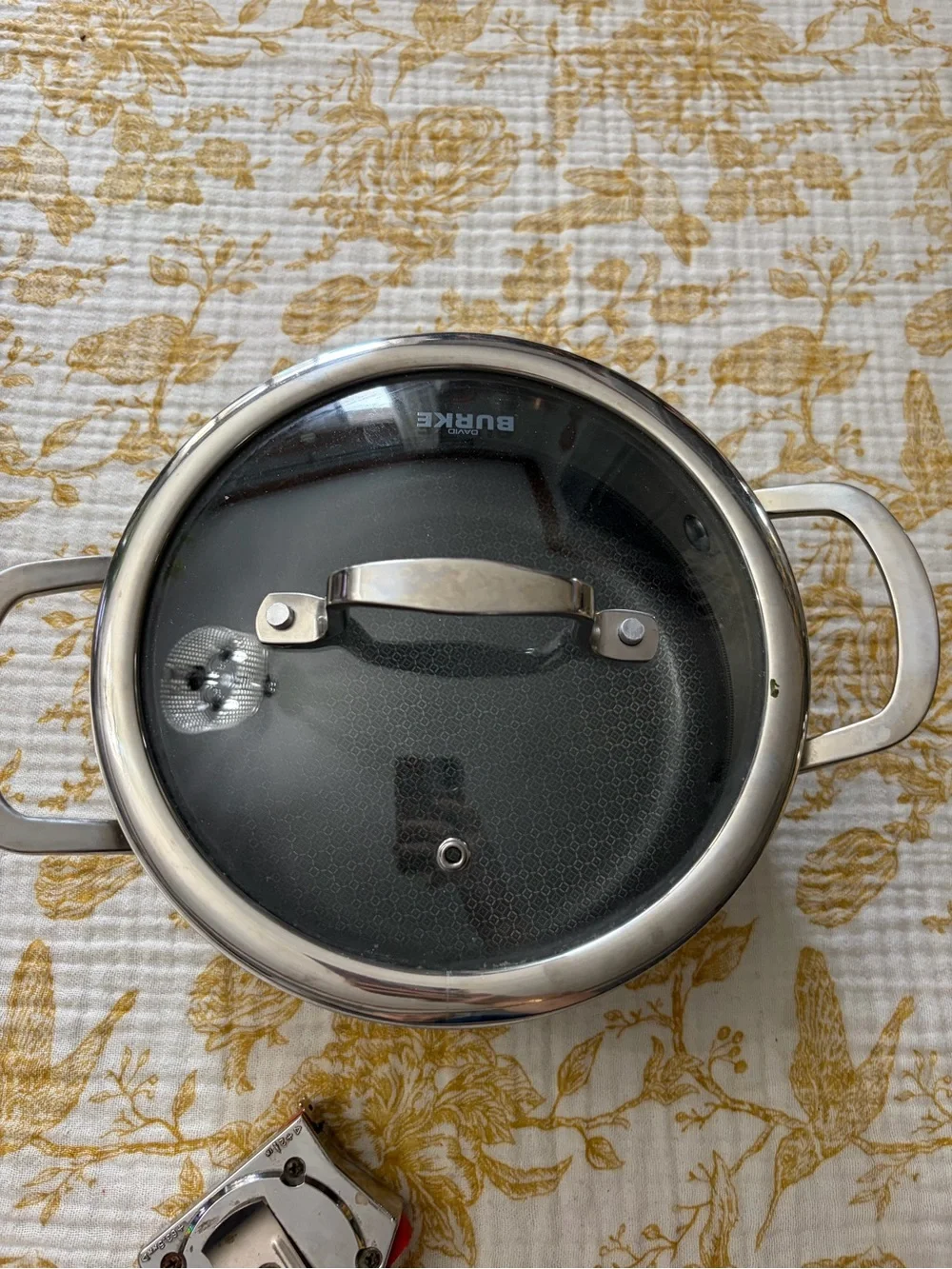 Stainless Steel Covered Casserole Pan in Silver
